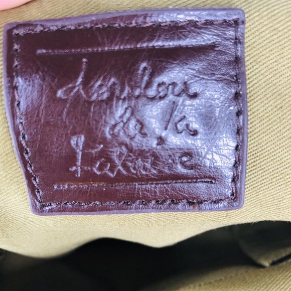 LouLou de la Falaise Brown and Red Embroidered Gold Frame Clutch Purse Bag - Picture 9 of 11